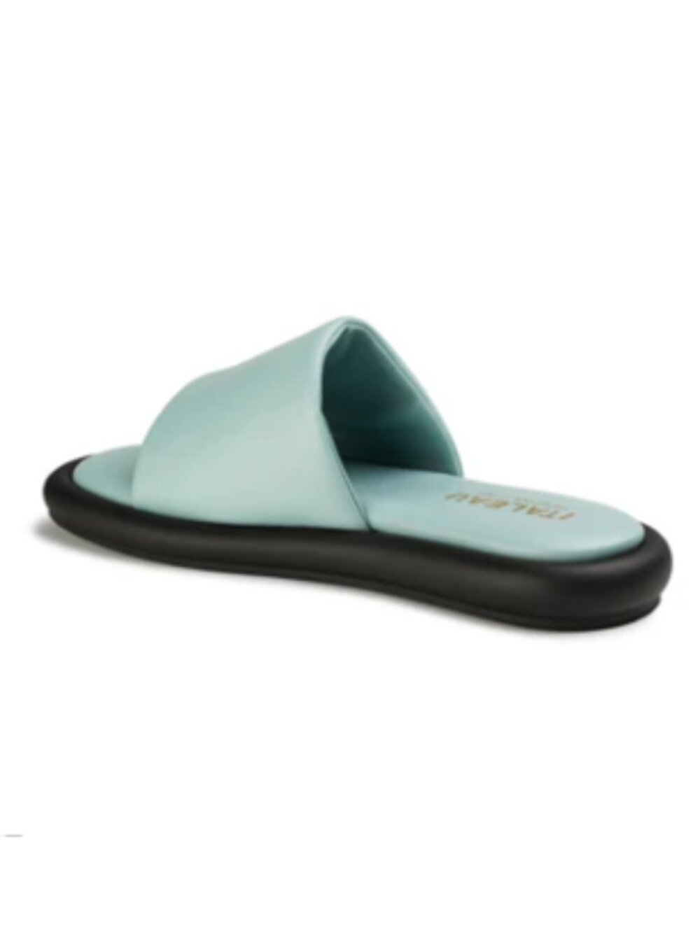 New Italeau Giorgia Slides Teal Cushioned Leather Made in Italy Size 11 - Picture 4 of 11